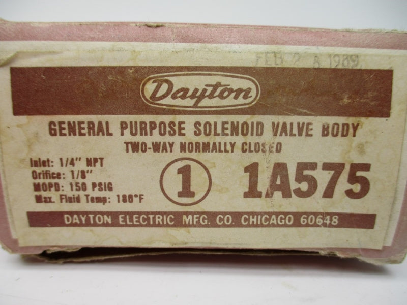 DAYTON ELECTRIC 1A575 150PSI 180'F 1/4" NSMP