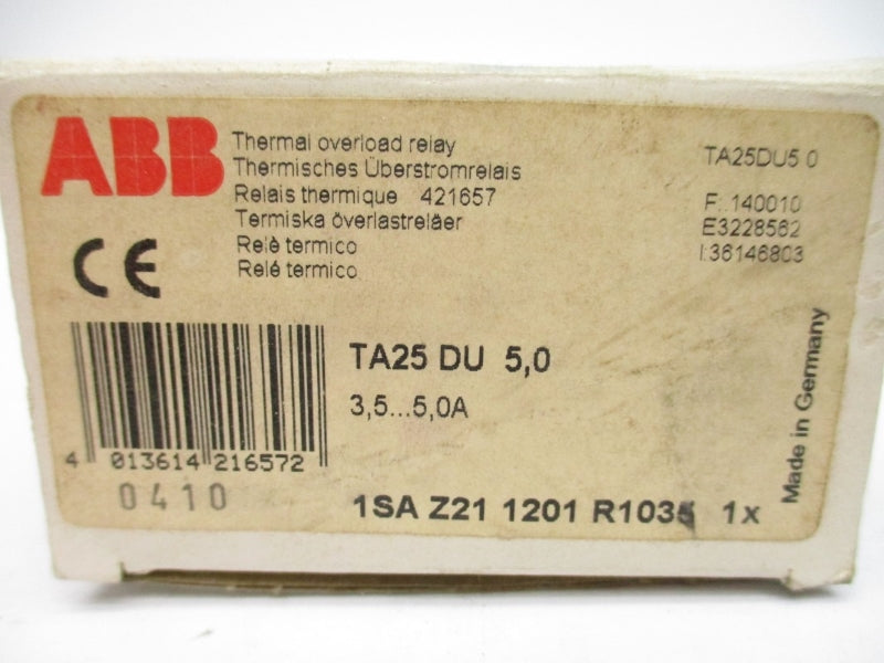 ABB 1SAZ211201R1035 TA25DU5,0 660/690V 3.5-5.0A NSMP