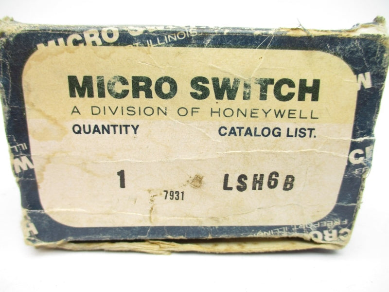MICRO SWITCH LSH6B 600VAC 10A NSMP