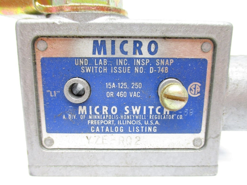 MICRO SWITCH YZE-RQ2 460VAC 15A NSMP