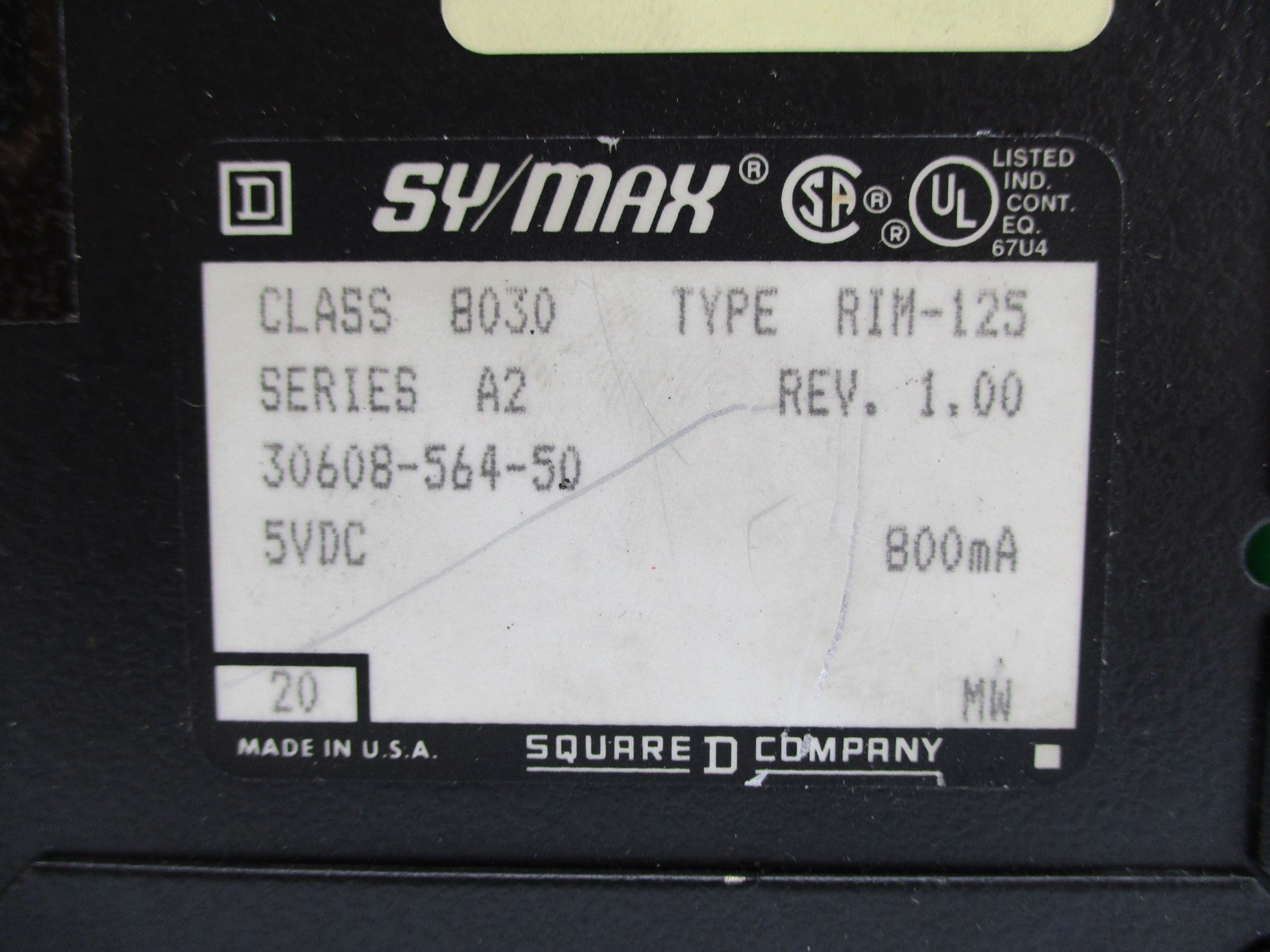 SQUARE D 8030RIM125 SER. A2 NSNP