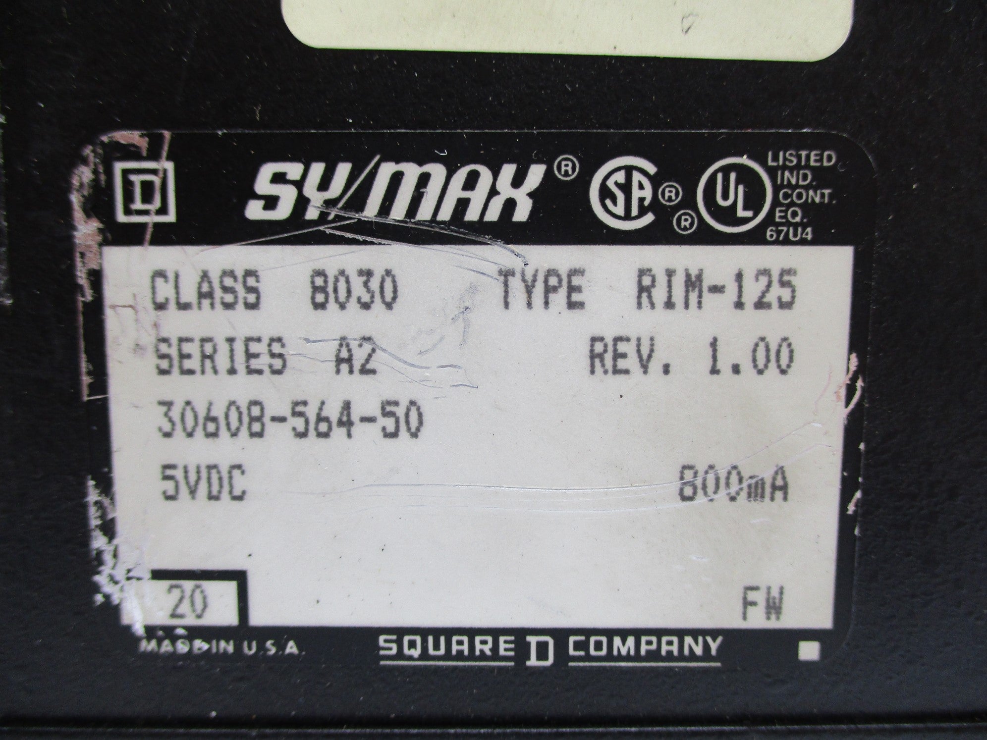 SQUARE D 8030RIM125 SER. A2 UNMP