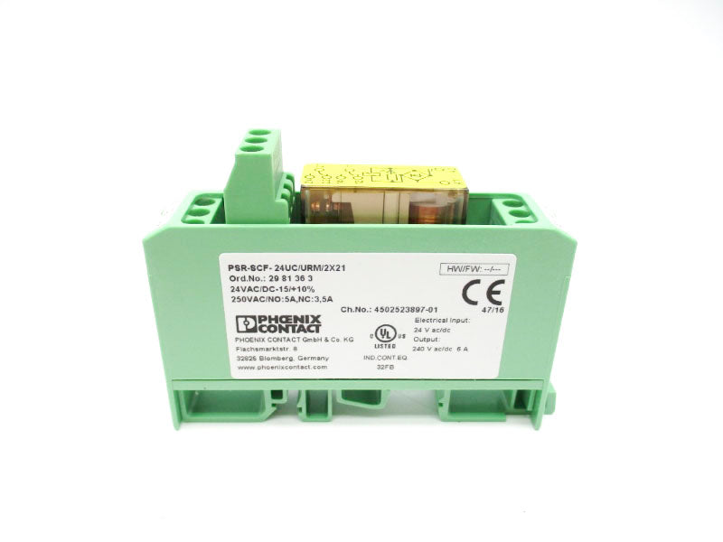 PHOENIX CONTACT PSR-SCF-24UC/URM/2X21 2981363 24VAC/DC 5A NSNP