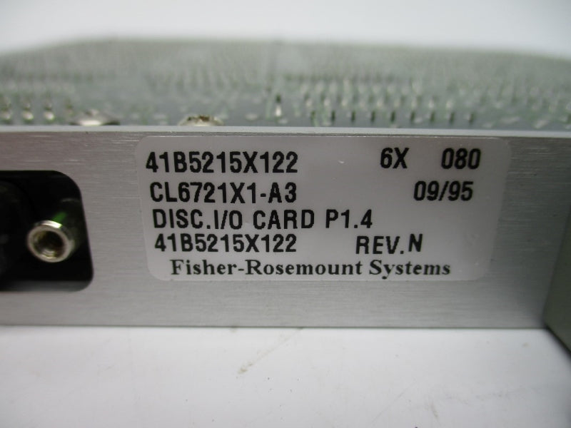 FISHER ROSEMOUNT CL6721X1-A3 41B5215X122 REV. N NSNP