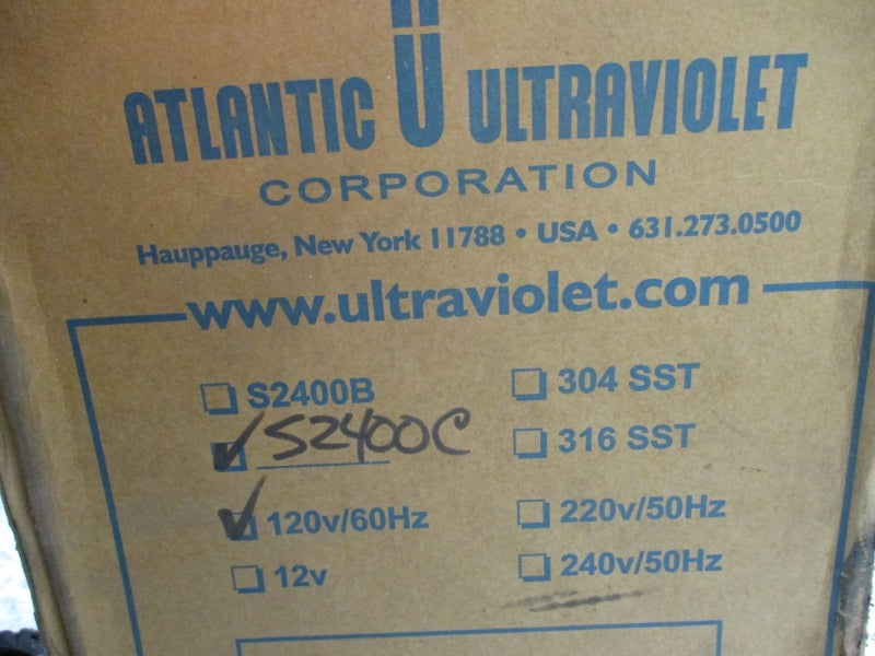 ATLANTIC ULTRAVIOLET S2400C 25-0995 120V 1.20A NSMP