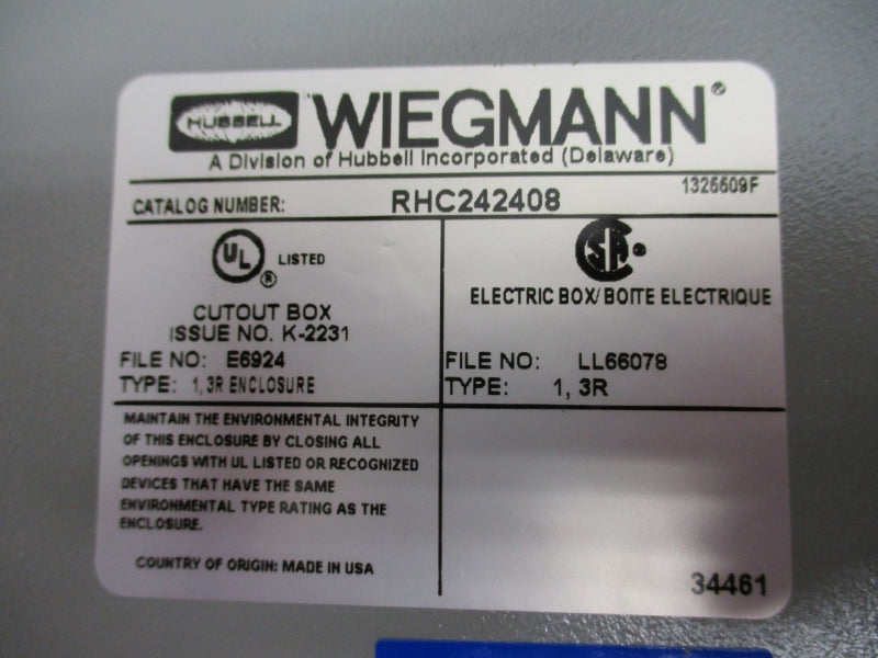 WIEGMANN RHC242408 NSNP