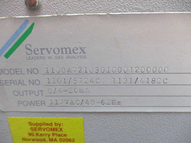 SERVOMEX 1100A72103010001200000 117VAC UNMP