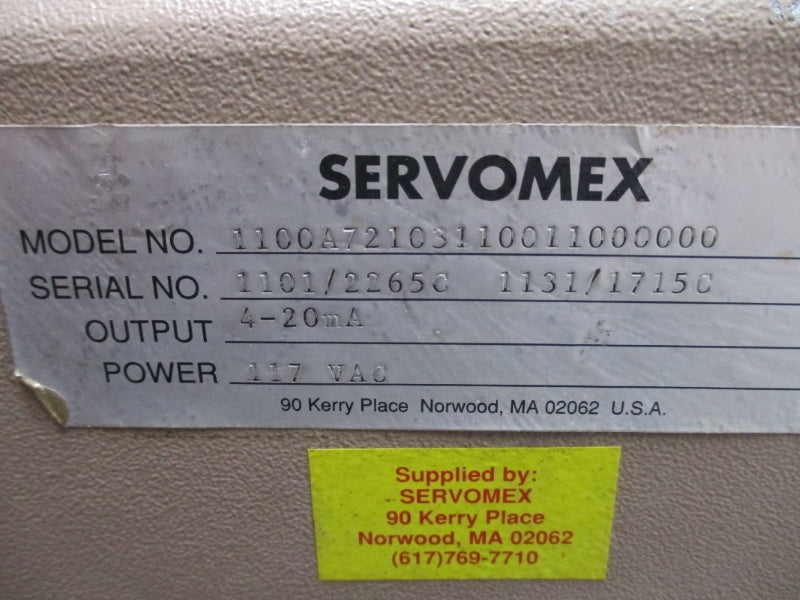 SERVOMEX 1100A72103110011000000 117VAC UNMP