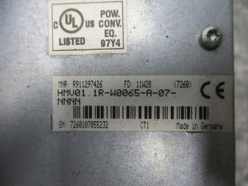 REXROTH HMV01.1R-W0065-A-07-NNNN 480VAC 94A 40'C UNMP