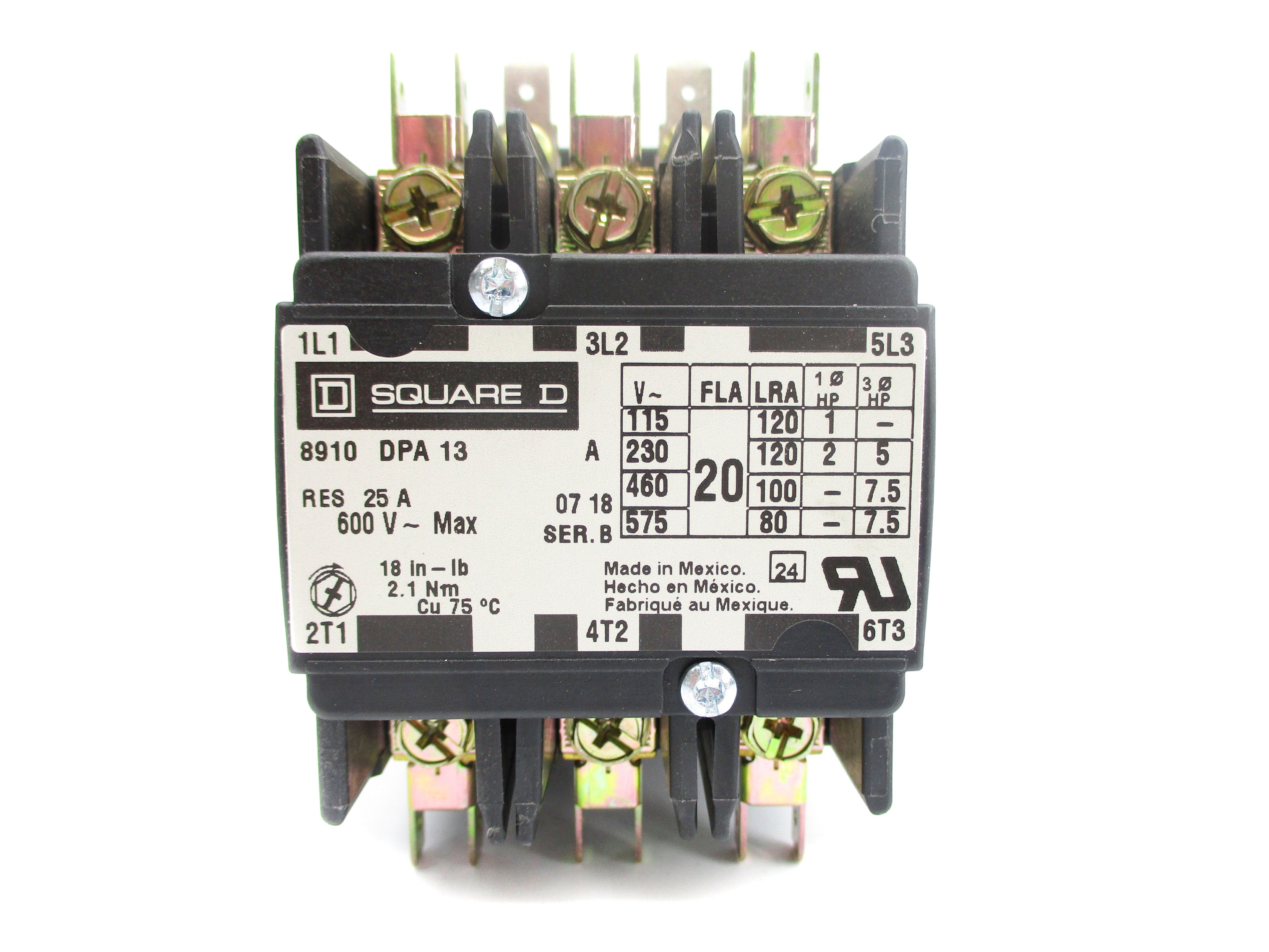 SQUARE D 8910DPA13V02 SER. B 110/120V NSMP