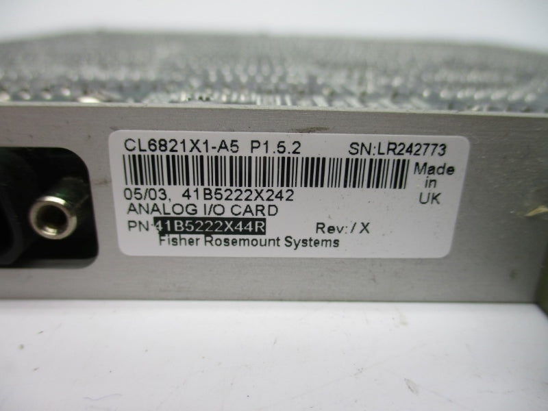FISHER ROSEMOUNT CL6821X1-A5 41B5222X44R REV. X NSNP