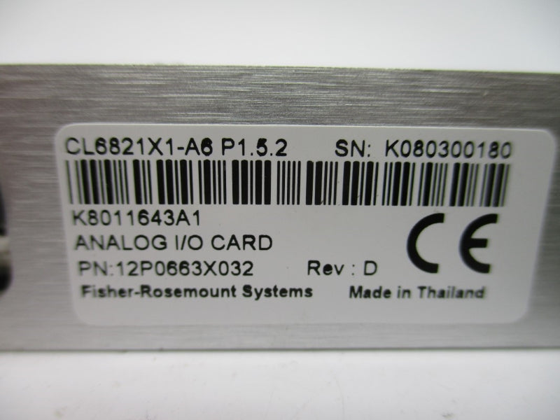 FISHER ROSEMOUNT CL6821X1-A6 12P0663X032 REV. D NSNP