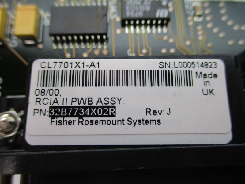 FISHER ROSEMOUNT CL7701X1-A1 32B7734X02R REV. J UNMP
