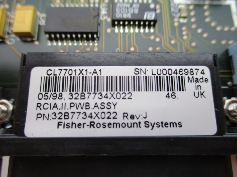 FISHER-ROSEMOUNT CL7701X1-A1 32B7734X022 REV. J UNMP