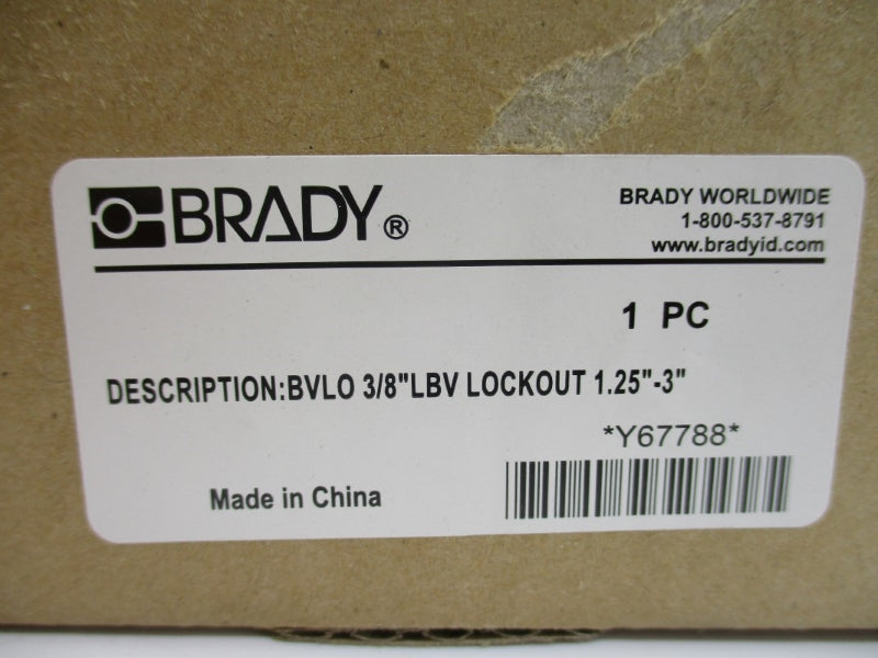 BRADY BVLO 3/8" NSMP