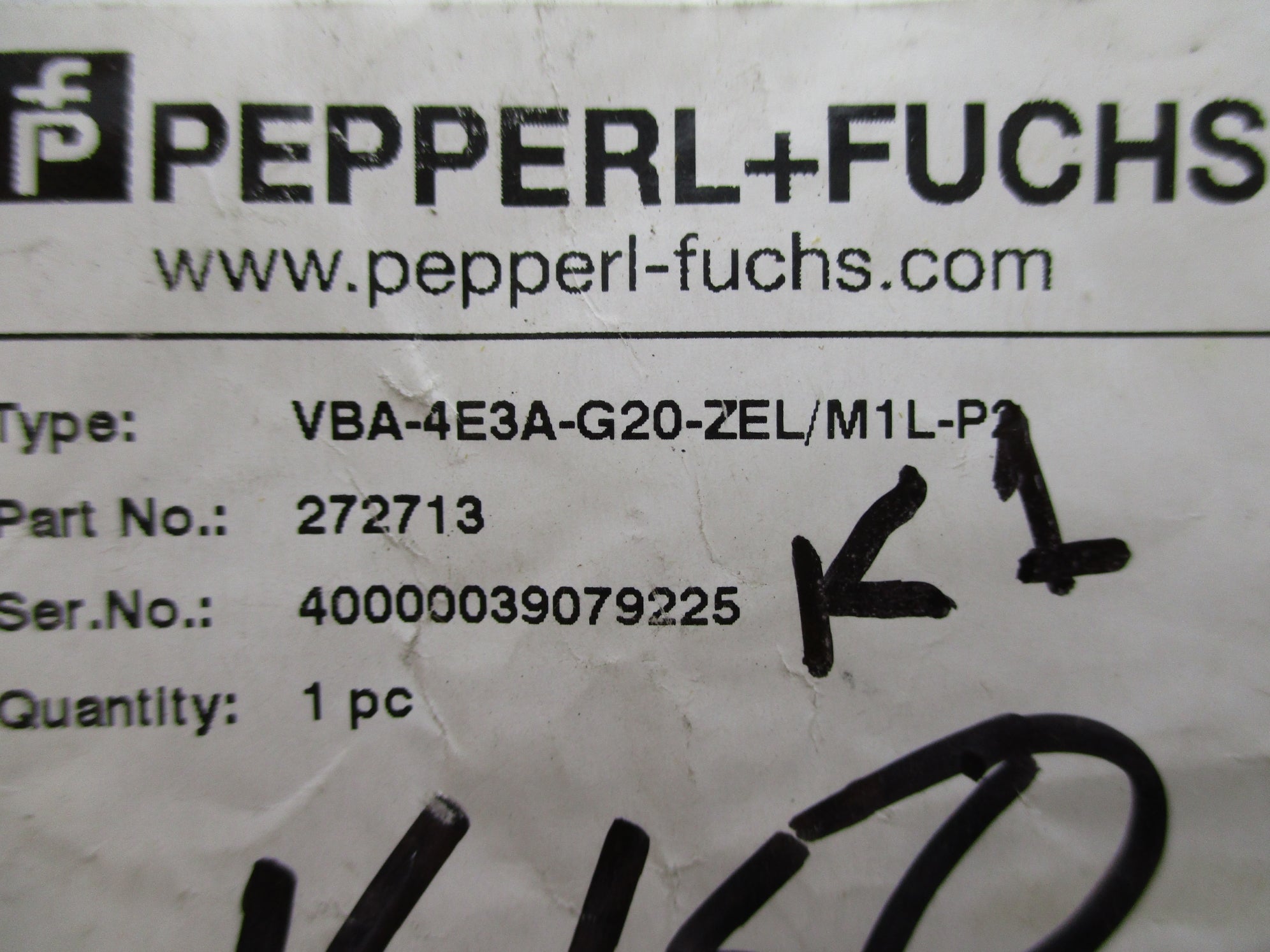 PEPPERL+FUCHS VBA-4E3A-G20-ZEL/M1L-P2 NSMP