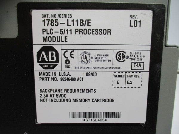 ALLEN BRADLEY 1785-L11B SER. E F/W E.2 5VDC 2.3A UNMP
