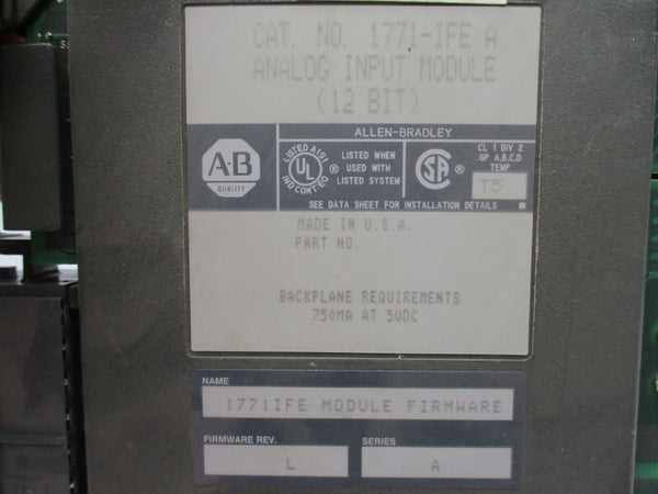 ALLEN BRADLEY 1771-IFE SER. A F/W L 5VDC UNMP