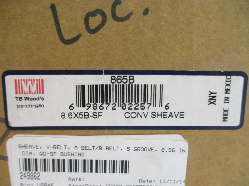 TB WOODS 865B 8.6X5B-SF NSFS
