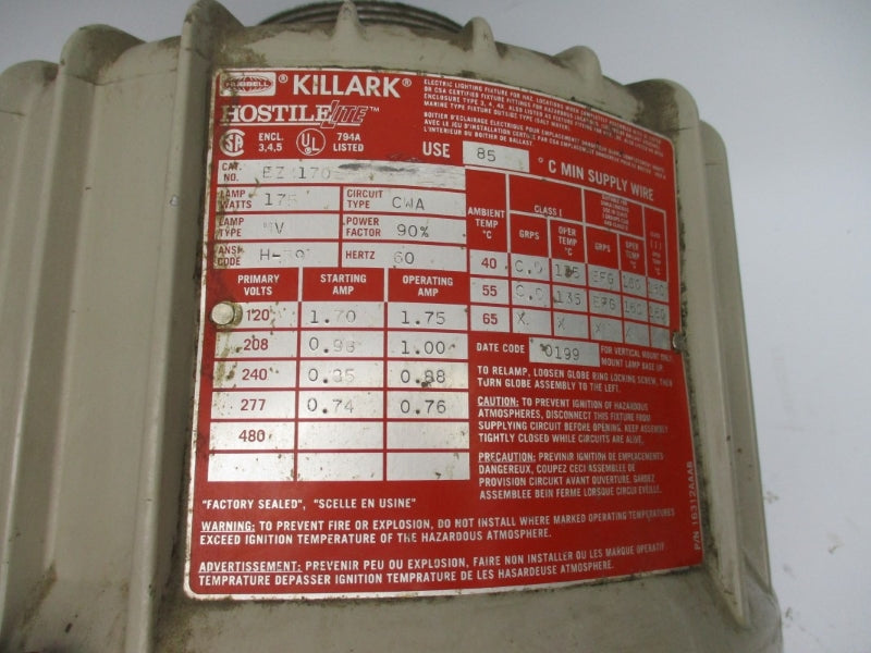 KILLARK EZ-170 480V 1.75A UNMP
