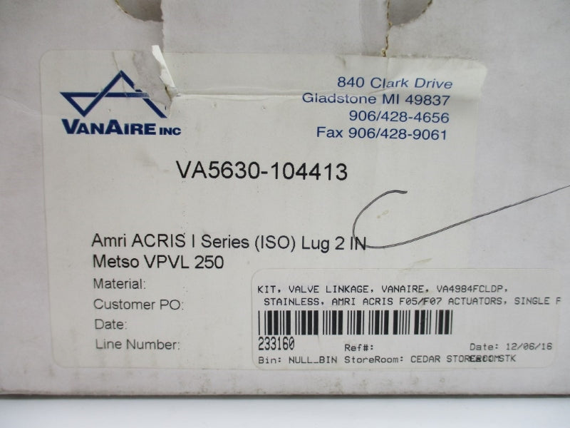 VANAIRE VA5630-104413 VPVL250 NSMP
