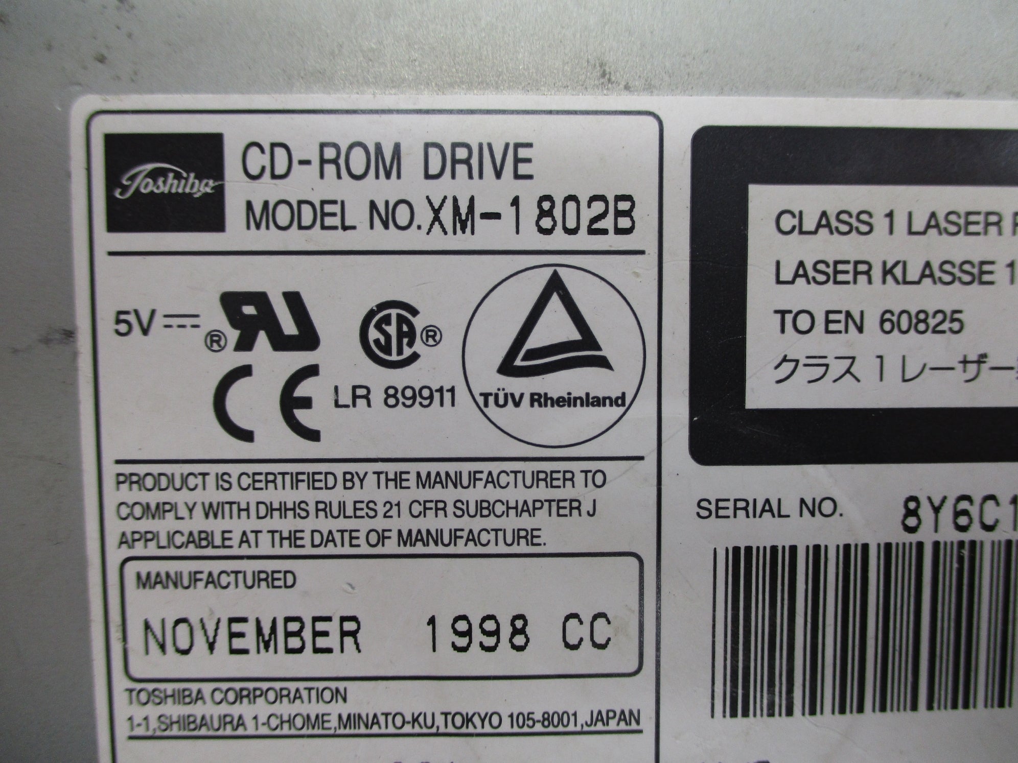 TOSHIBA XM-1802B NSNP