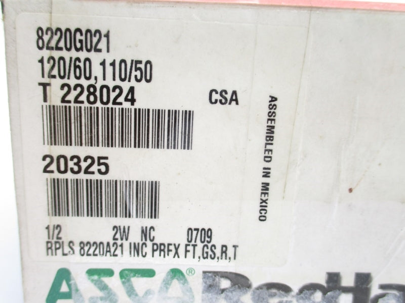 ASCO 8220G021 110/120V 5-150PSI 1/2" NSMP