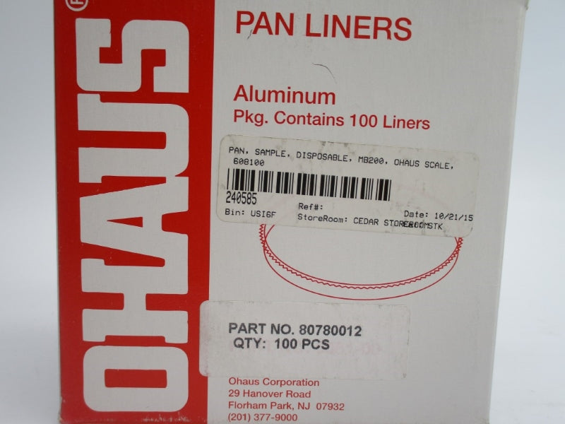 OHAUS 80780012 (PKG OF 100) NSMP
