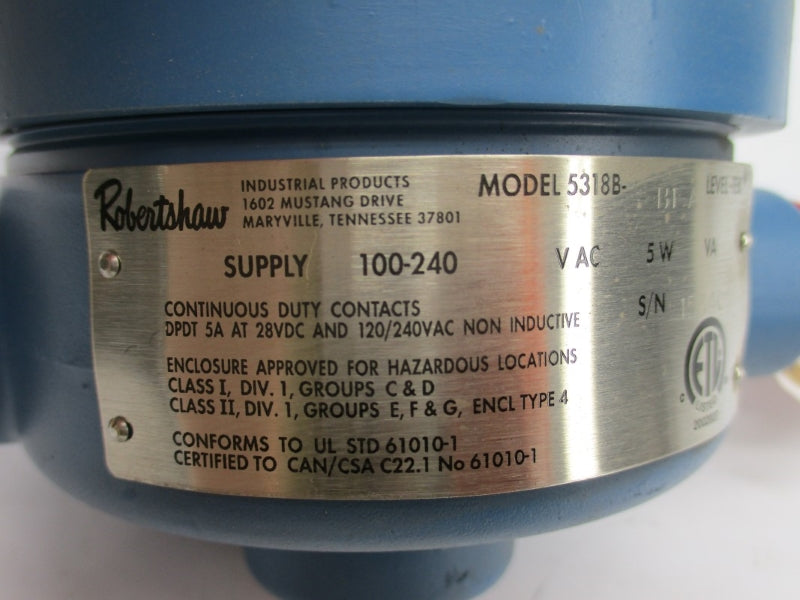 ROBERTSHAW 5318B-B1-A 100-240VAC 5A NSMP