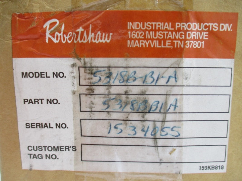 ROBERTSHAW 5318B-B1-A 100-240VAC 5A NSMP