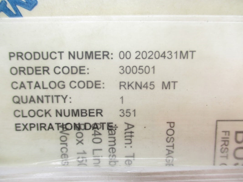 JAMESBURY RKN45MT NSMP