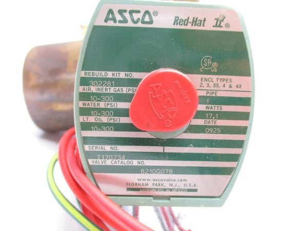 ASCO 8210G078 110/120V 10-300PSI 1" NSNP