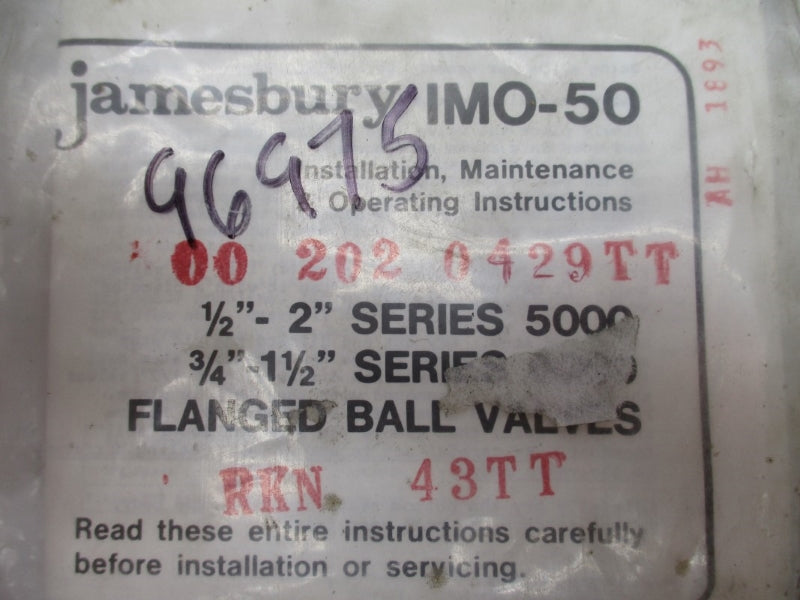 JAMESBURY RKN43TT NSMP