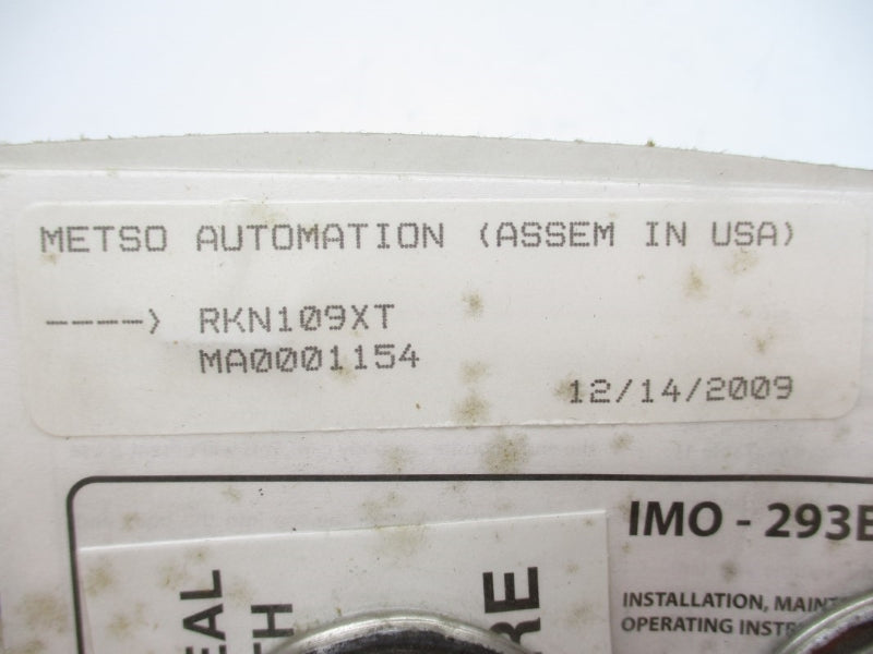METSO AUTOMATION RKN109XT NSMP