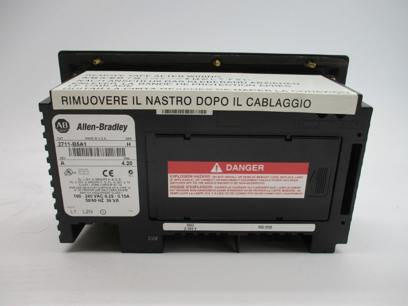 ALLEN BRADLEY 2711-B5A1 SER. H F/W 4.20 100-240VAC 0.25-0.15A NSMP