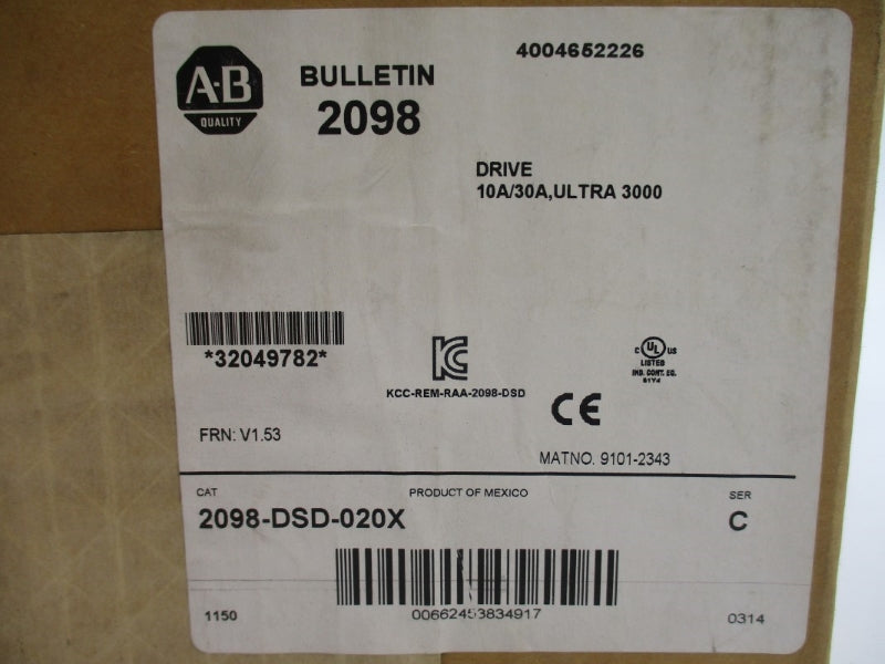 ALLEN BRADLEY 2098-DSD-020X SER. C F/W V1.53 10-30A NSFS