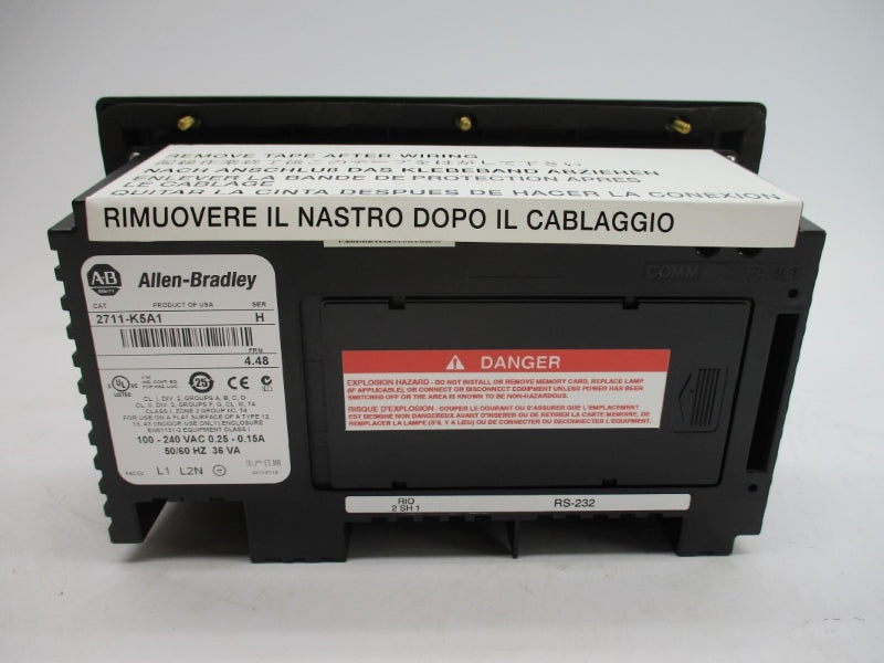 ALLEN BRADLEY 2711-K5A1 SER. H F/W 4.48 100-240VAC 0.25-0.15A NSMP