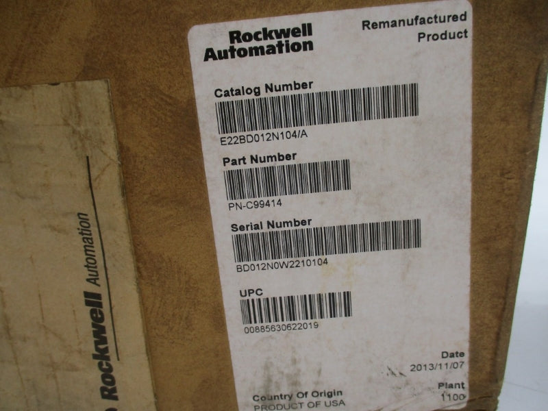 ALLEN BRADLEY 22B-D012N104 SER. A F/W 6.02 380/480V 14.2A REMAN