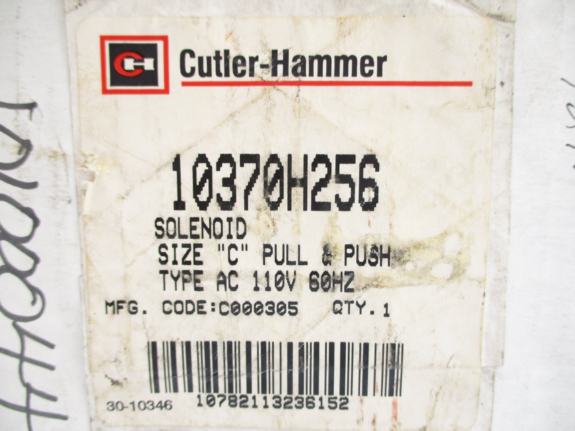 CUTLER HAMMER 10370H256 110VAC NSMP