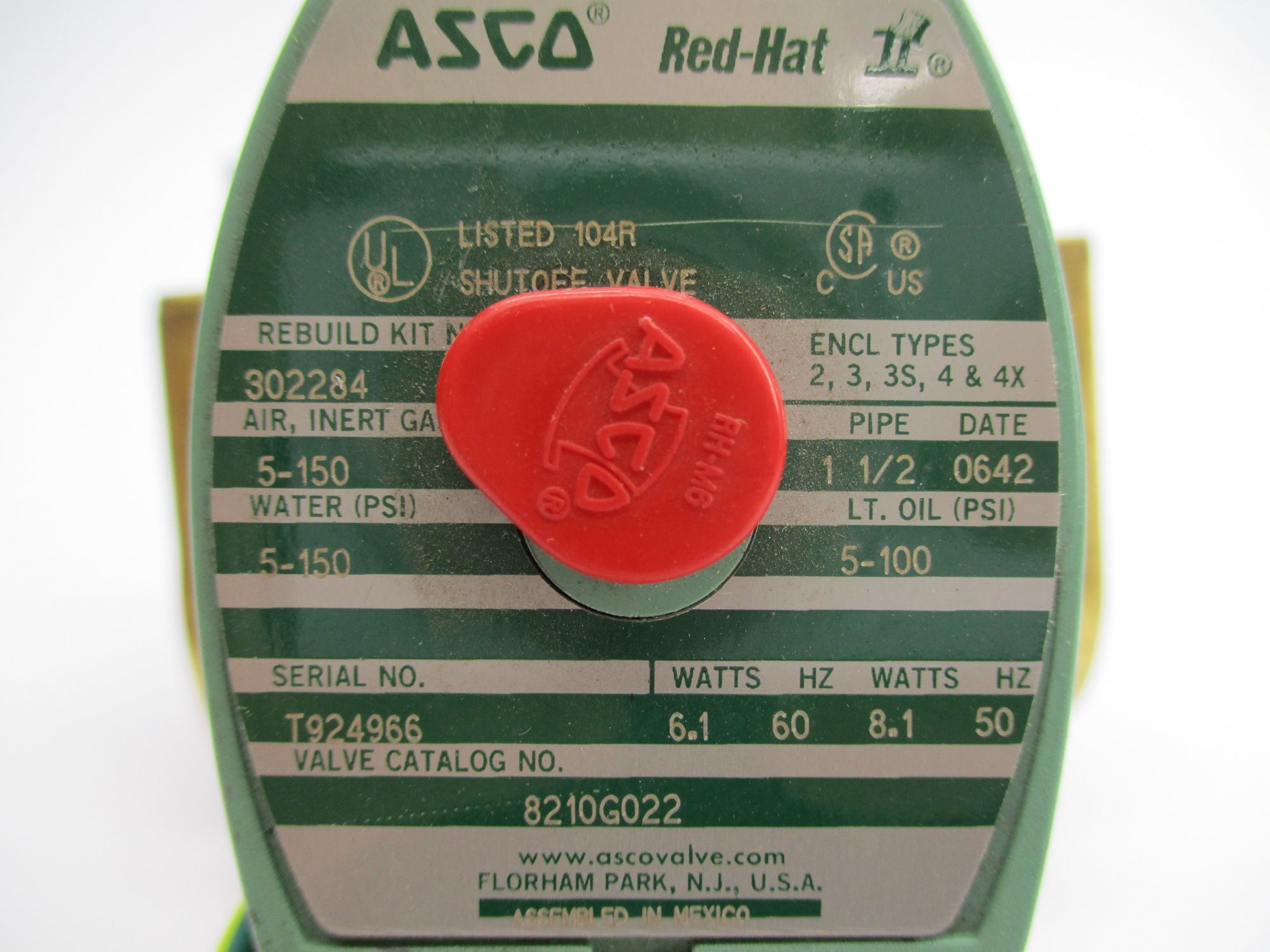 ASCO 8210G022 5-150PSI 120/60 NSNP