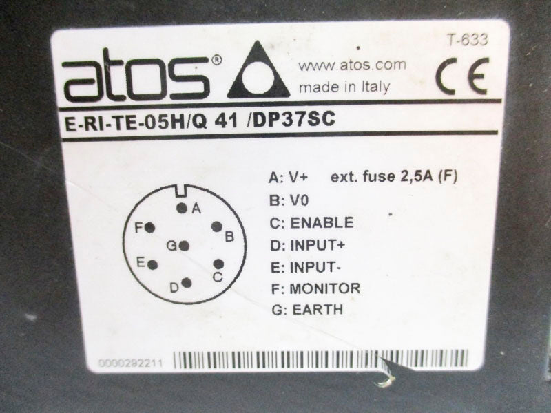 ATOS E-RI-TE-05H/Q41/DP37SC DPZ0-TE-371-DL5/EQ41 UNMP