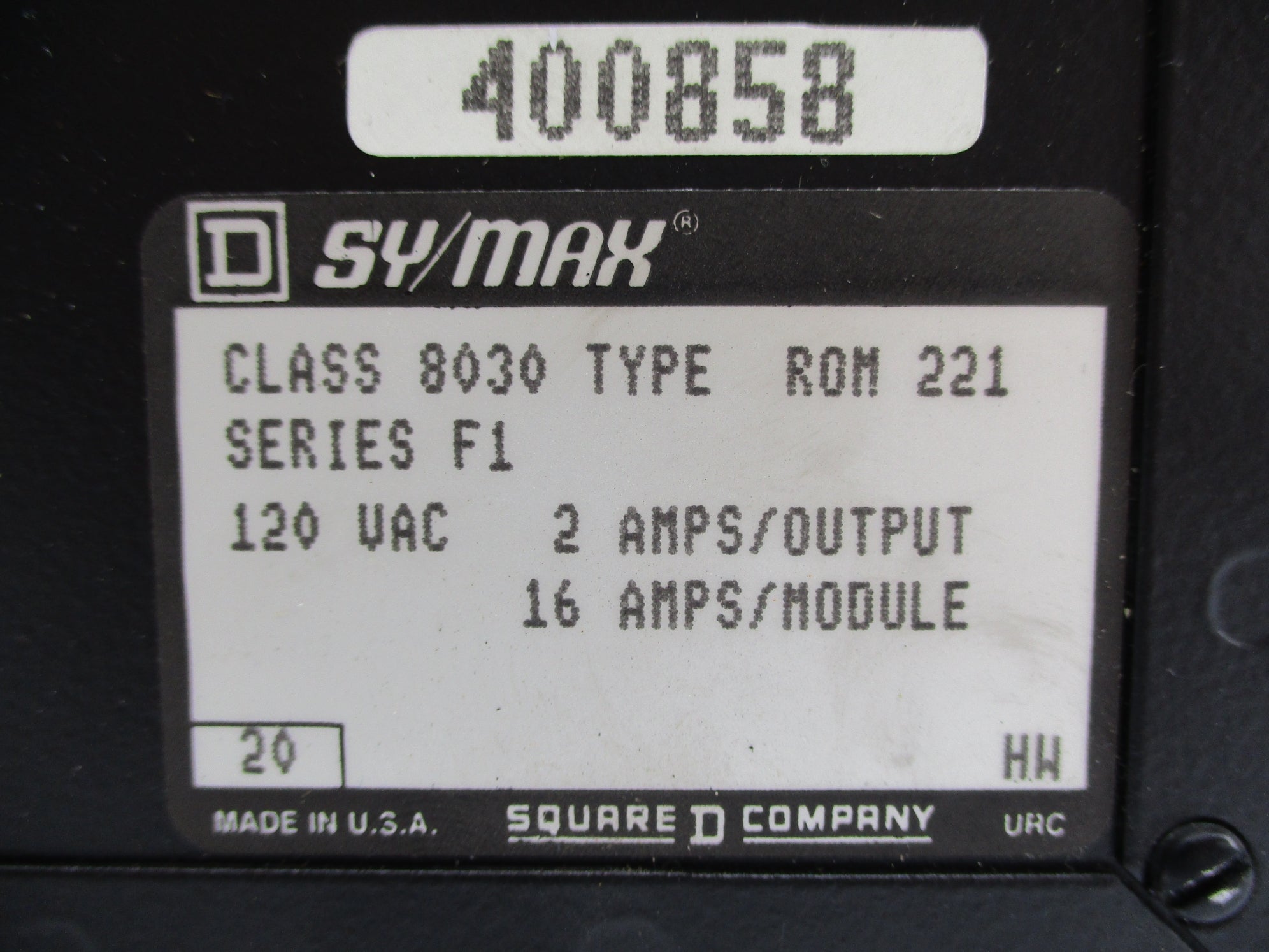 SQUARE D 8030ROM221 SER. F1 UNMP