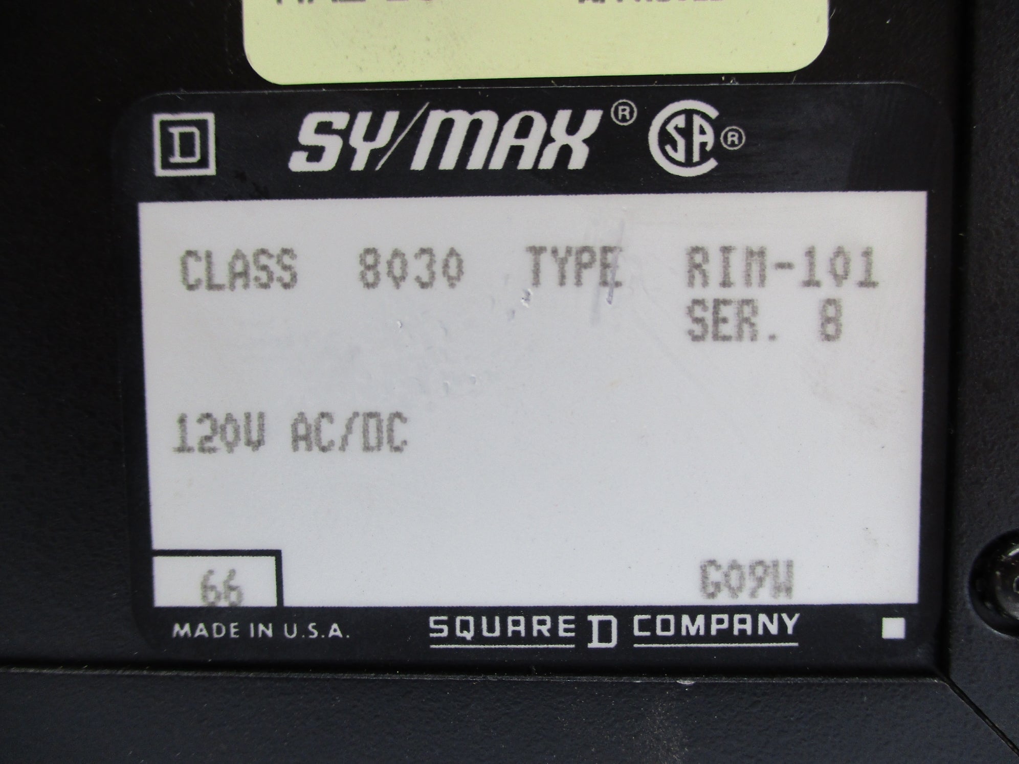 SQUARE D 8030RIM101 SER. B UNMP