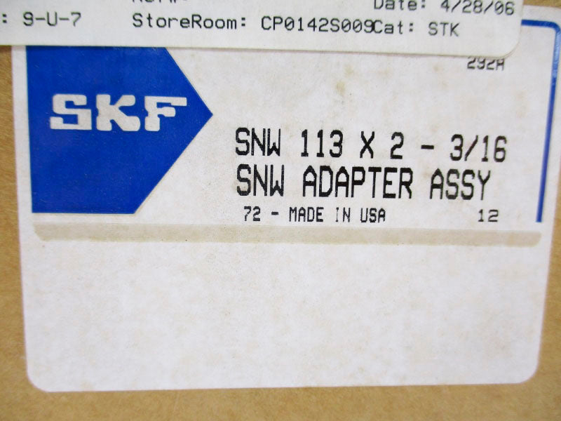 SKF SNW113X2-3/16 NSMP