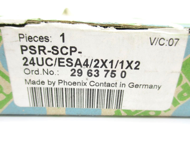 PHOENIX CONTACT PSR-SCP-24UC/ESA4/2X1/1X2 2963750 24VAC/DC 6A NSMP