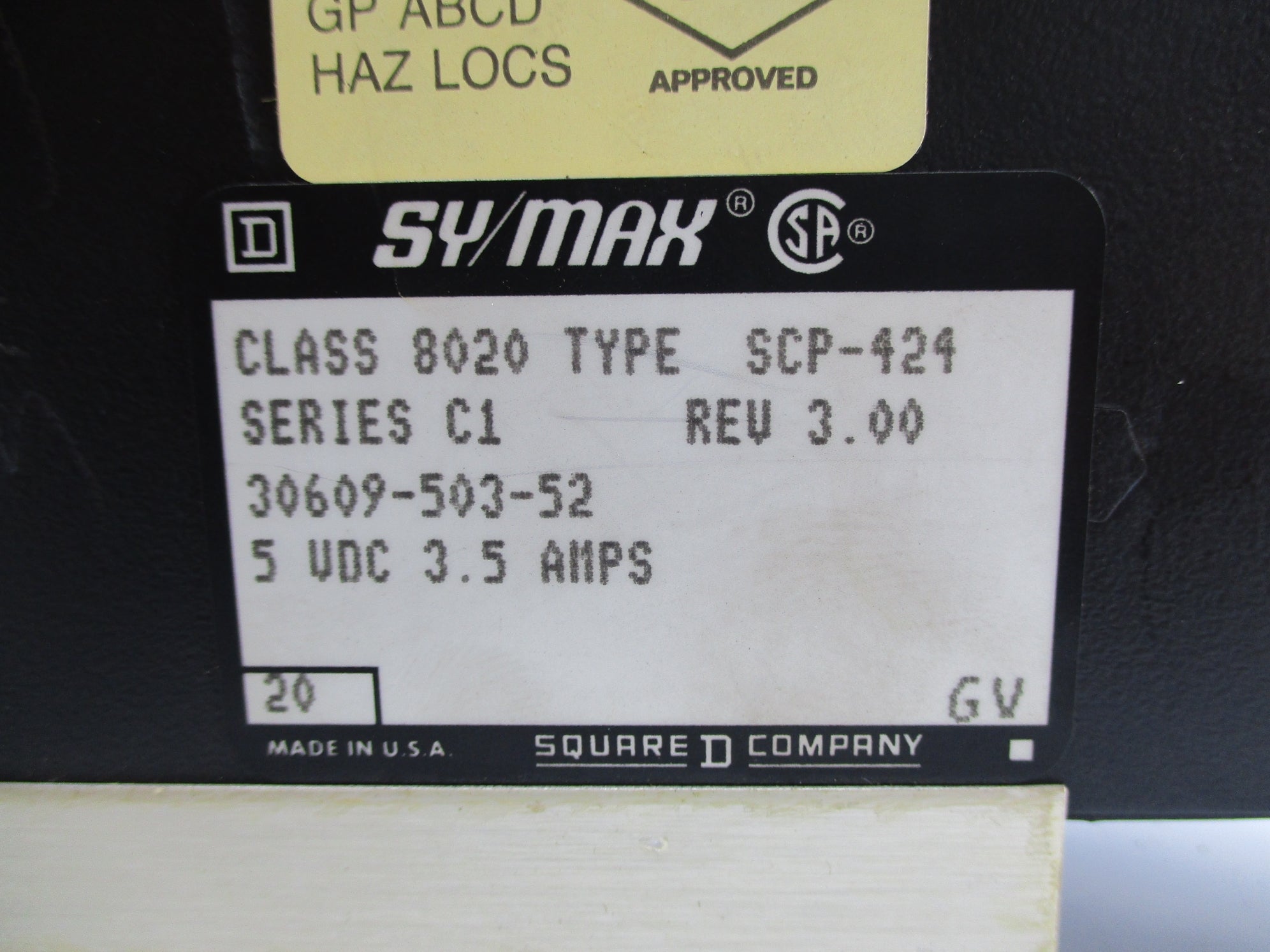 SQUARE D 8020SCP424 SER. C1 (NO KEY) UNMP