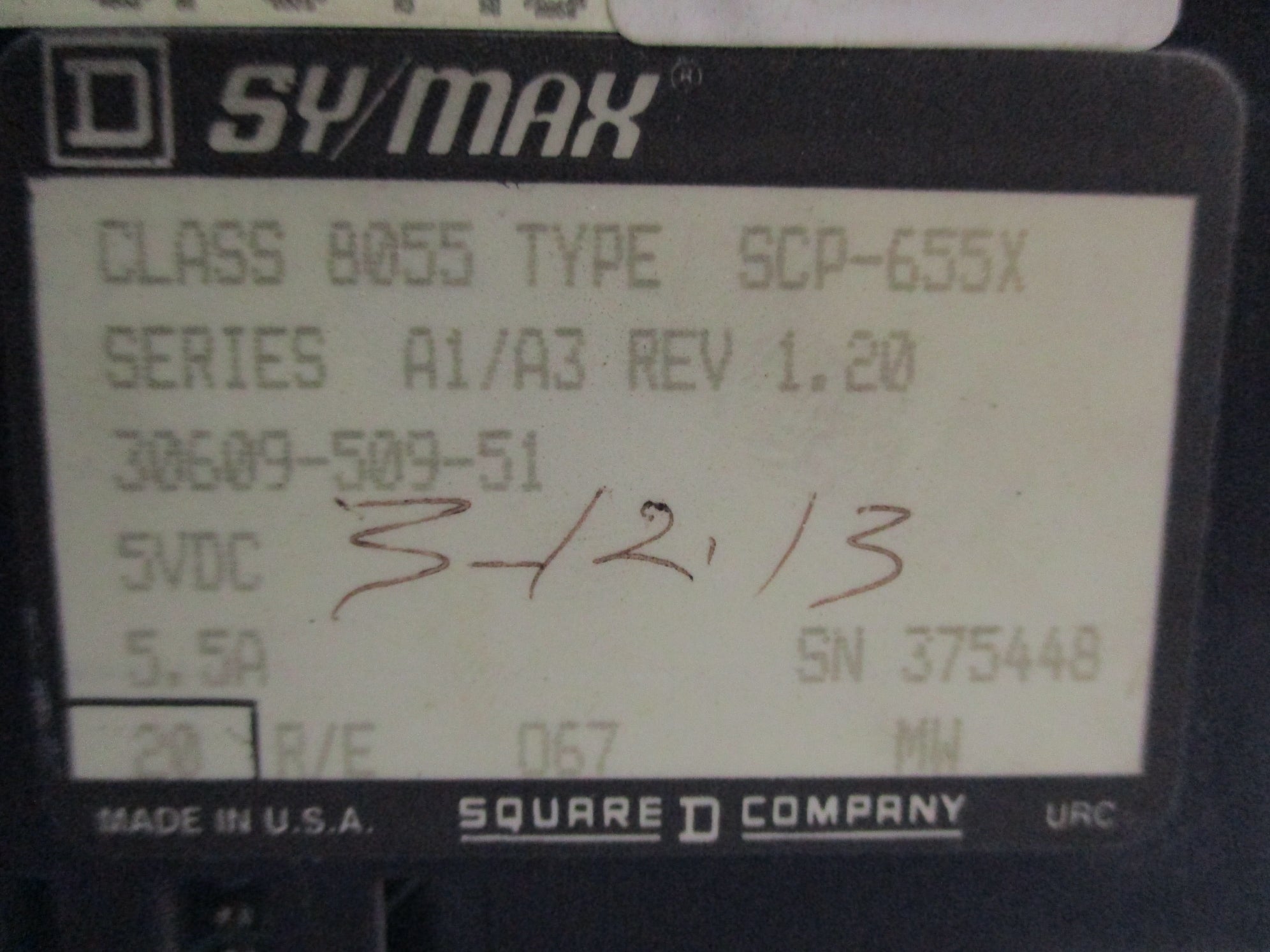 SQUARE D 8055SCP655X SER. A1/A3 UNMP