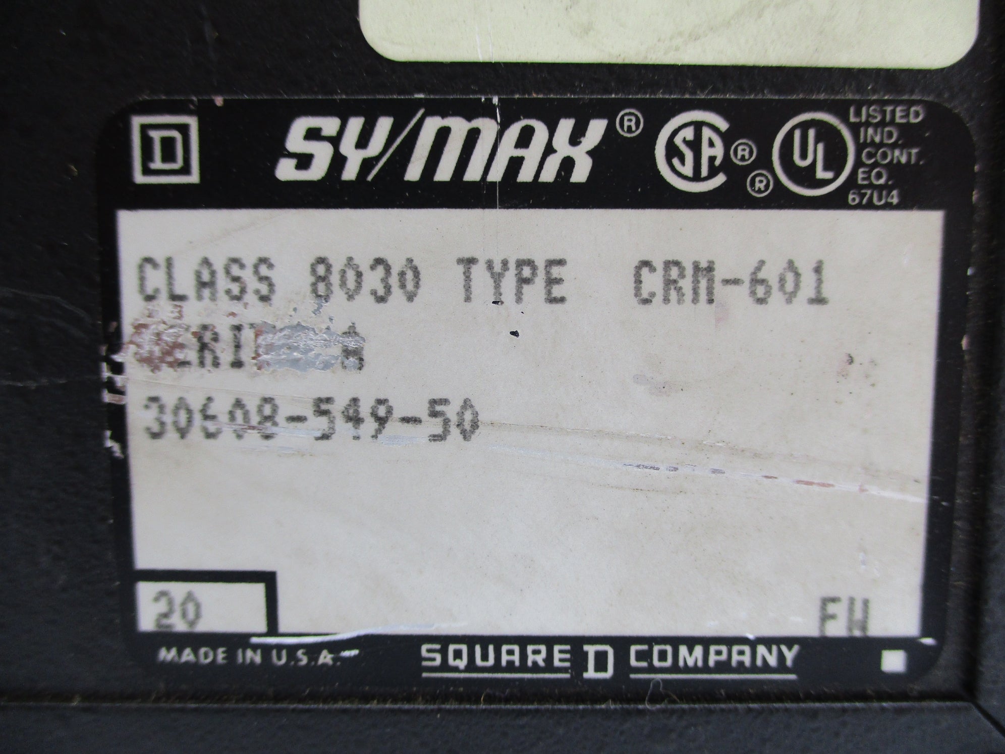 SQUARE D 8030CRM601 SER. A UNMP