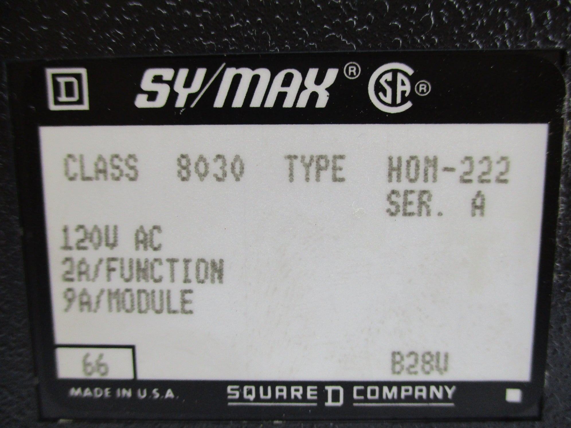 SQUARE D 8030HOM222 SER. A UNMP