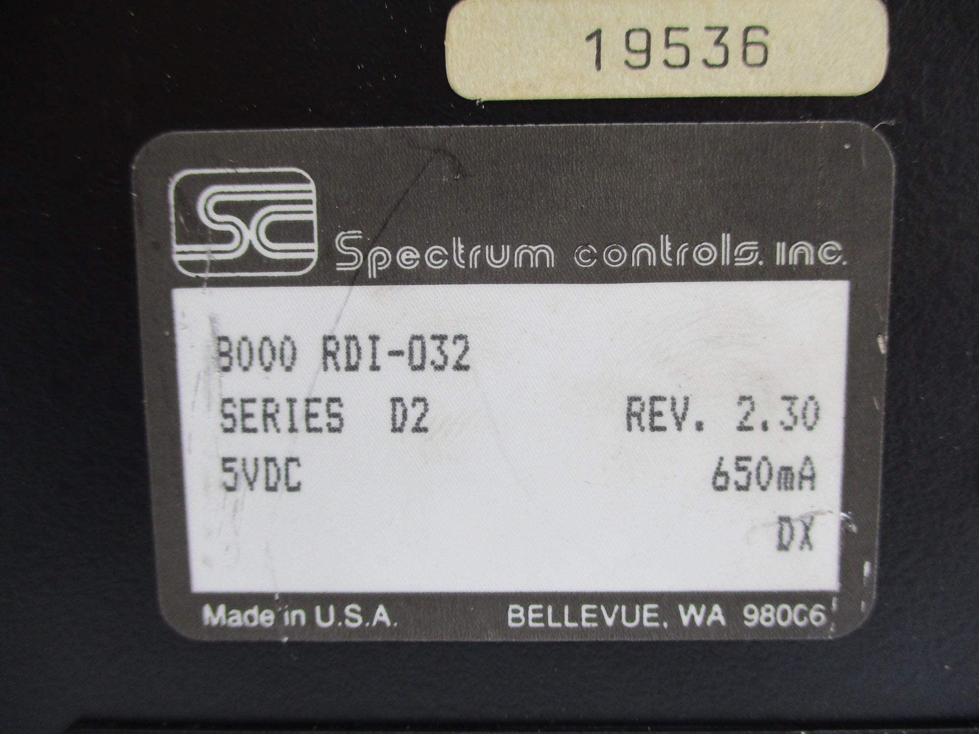 SPECTRUM CONTROLS 8000RDI032 SER. D2 UNMP